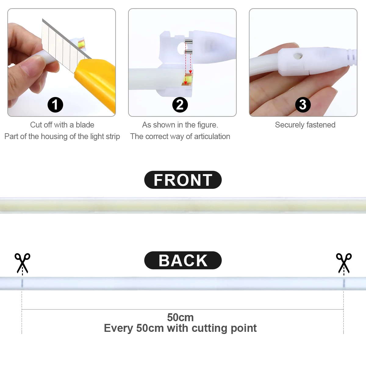 EU/US Plug for 220V/110V COB LED Strip Power Supply Plug with Button Switch Cable, Light Accessories Plug Connector