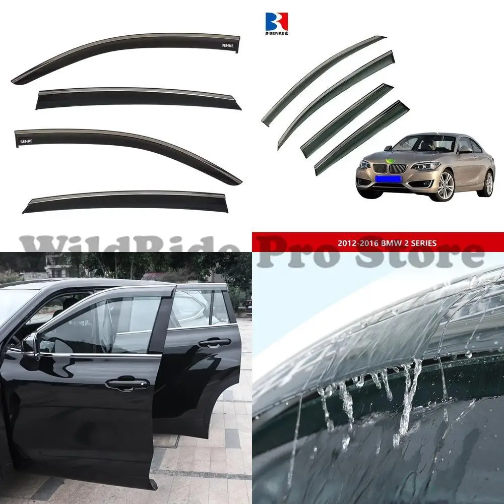 

1 set For Car Side Window Visor Wind Deflectors Rain Guards Vent Sun Visors Exterior Accessories Weather Shield for 2012-2016 BM