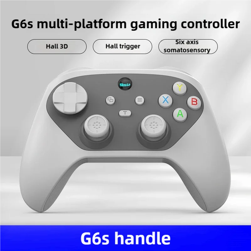 G6S Wireless Game Controller Dual Hall Effect Vibration Six-Axis Burst Key for Nintendo Switch Android IOS PC Bluetooth