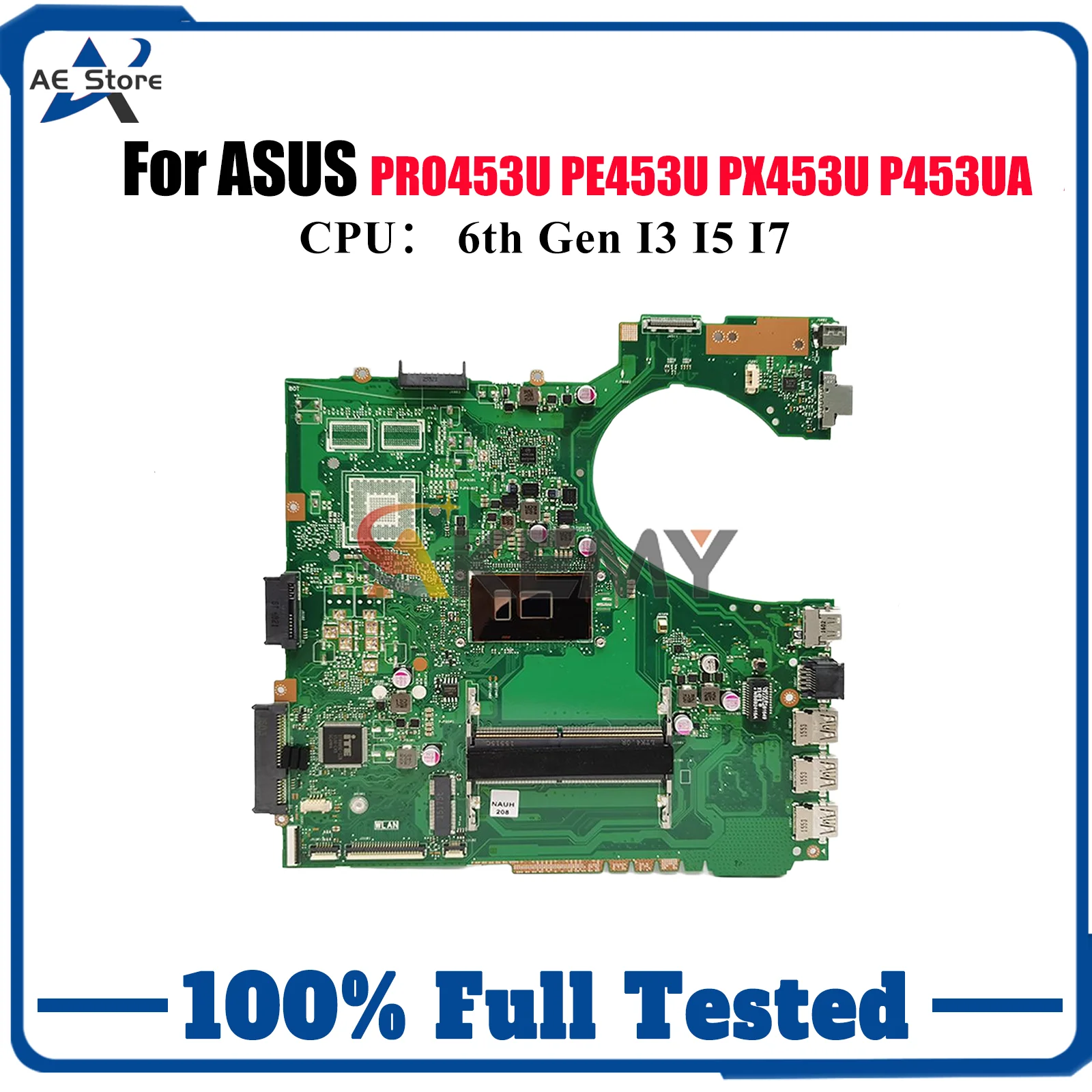 

P453UA Материнская плата для ноутбука ASUS ProArt PRO453U P453UA P453UJ PE453U P453U PX453U Материнская плата с процессором I3 I5 I7 тест ОК быстрая доставка