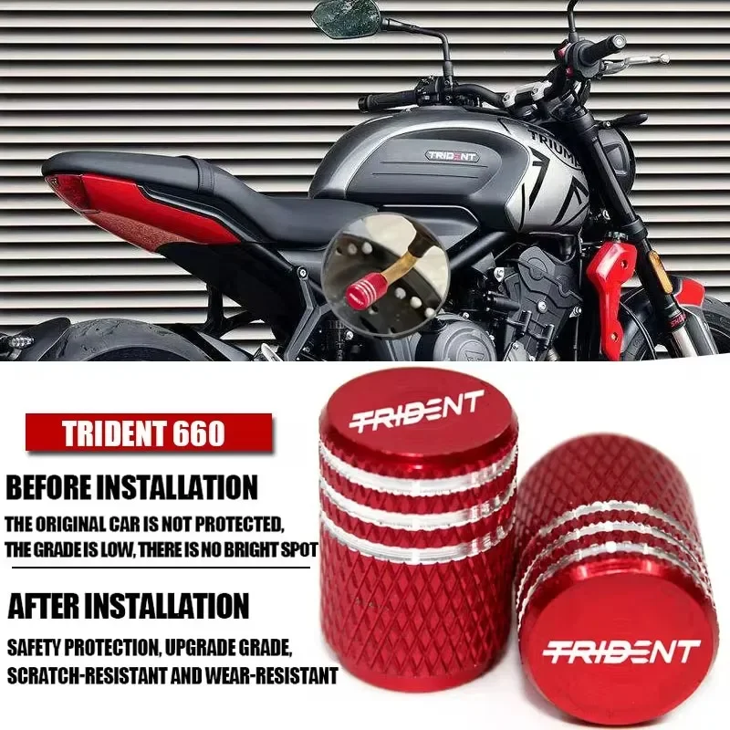 

Motorcycle Accessories Airtight Cover For Triumph Trident 660 2021 2022 Trident660 Wheel Tire Valve Stem Caps Airtight Cover