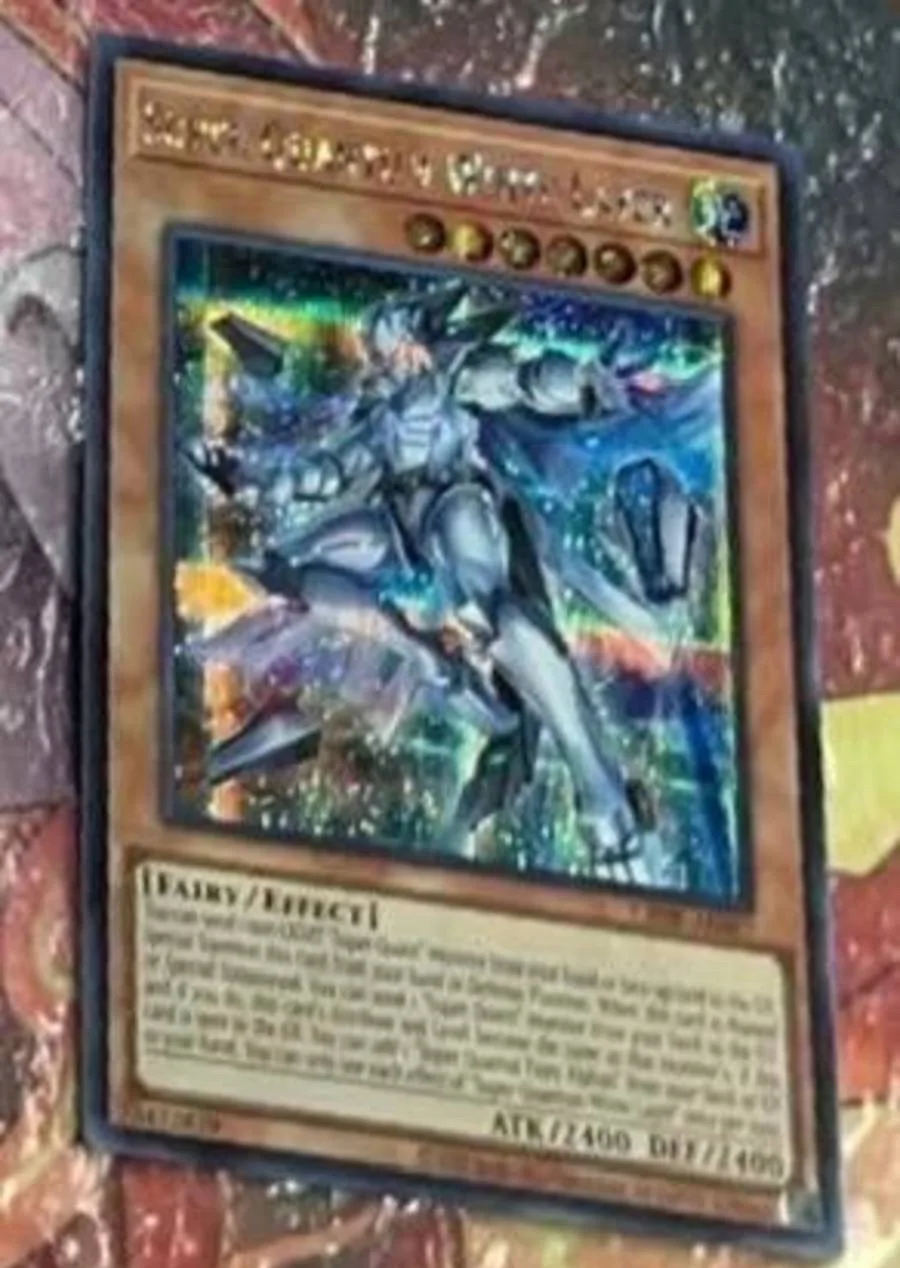 遊戯王-konami-デュエルモンスターズ-cr08-ae087-スーパークォンタムホワイトレイヤー-シークレットレア-アジアンイングリッシュコレクション-ミントカード