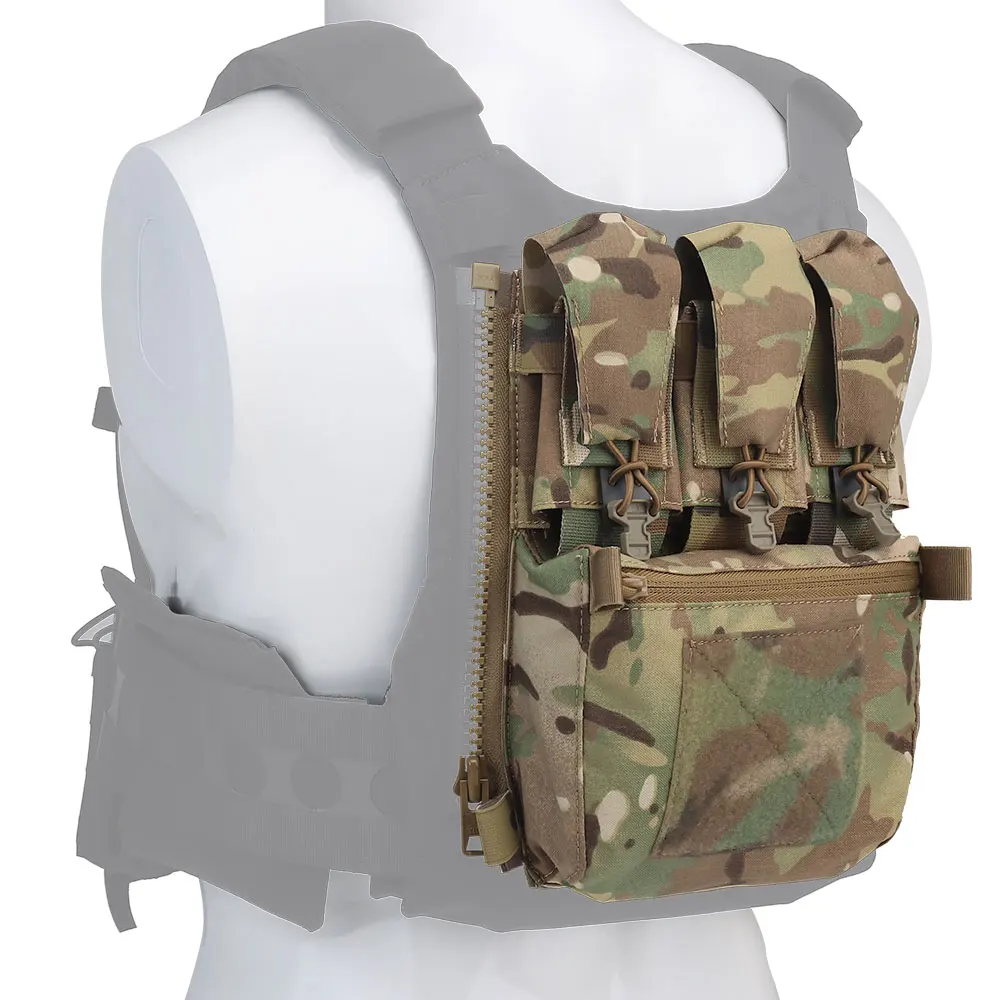 Sac d'extension de panneau dorsal tactique V5 FCPC, sous-paquet supplémentaire, triple pochette pour accessoires de gilet Airsoft