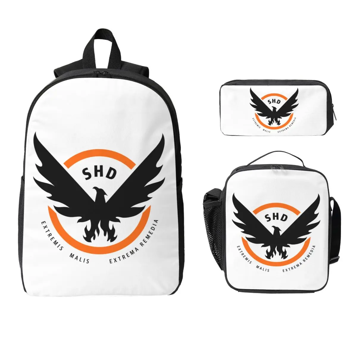 

The Division 2 Shd Strategic Homeland Division Backpack Student Boys Girl BookBag School Bag 3ps Insulated Lunch Bag Pencil Case