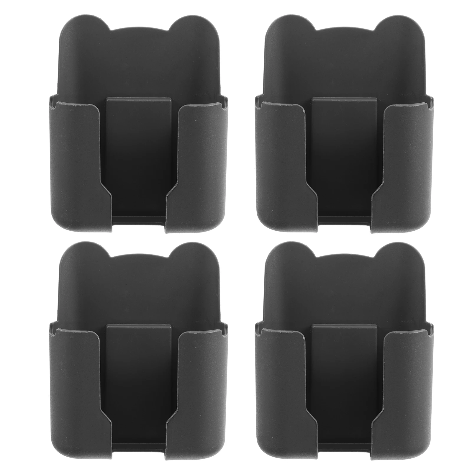 

4 шт., настенный держатель для пульта дистанционного управления, ящик для хранения, органайзер переменного тока, прочный пластик, простая установка, для хранения мобильного телефона, пылезащитный, для жизни