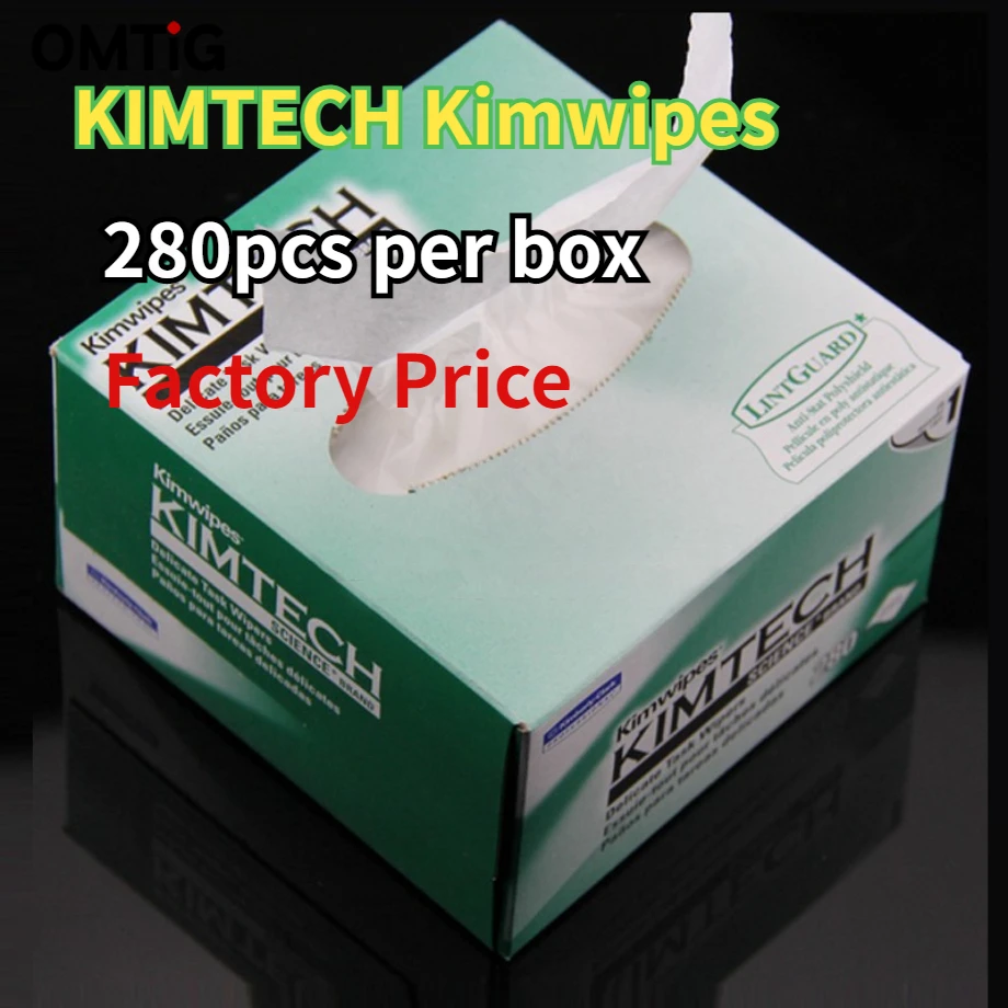 

KIMTECH Kimwipes Fiber Optic Wipes Factory Price Fiber Optic Cleaning Paper Pack Kimberly-Clark Wipes 280pcs per box