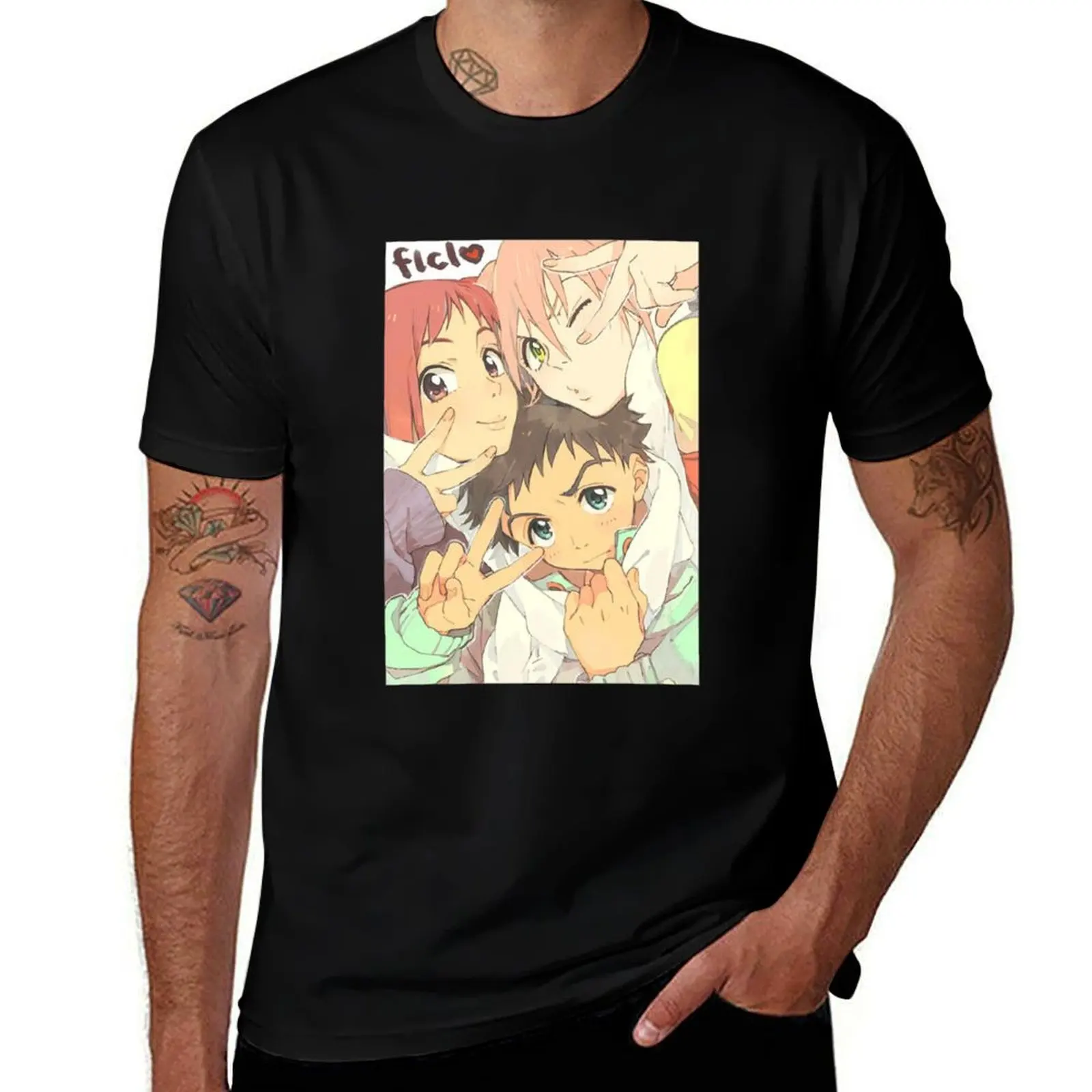 

FLCL T-Shirt Casual Breathable Short Sleeve Top
