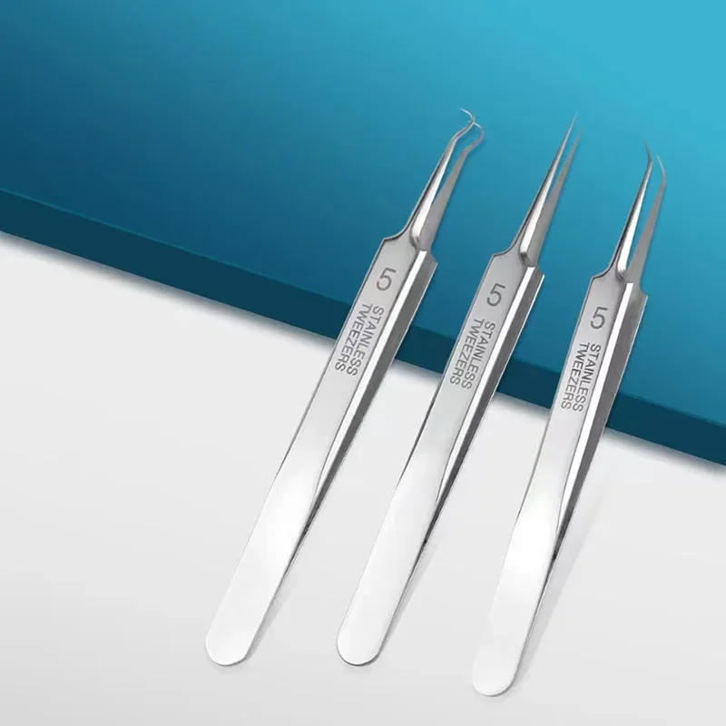 ที่หนีบสิวเสี้ยนแบบละเอียดพิเศษ สำหรับร้านเสริมสวย เครื่องมือกำจัดสิวเสี้ยน ทำความสะอาดผิวหน้าอย่างล้ำลึก