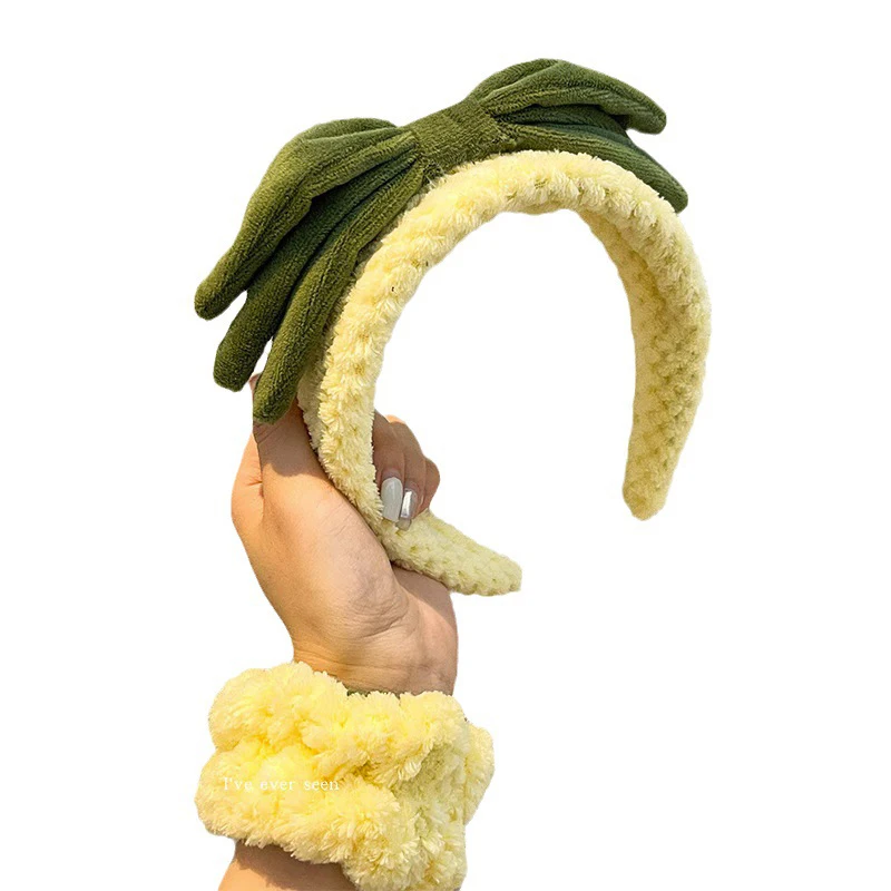 Yellow Pineapple Headband Wash Face Hair Bands Hair Hoops Girls Thick Cute Plush Hairbands Headband Fashion Hair Accessories