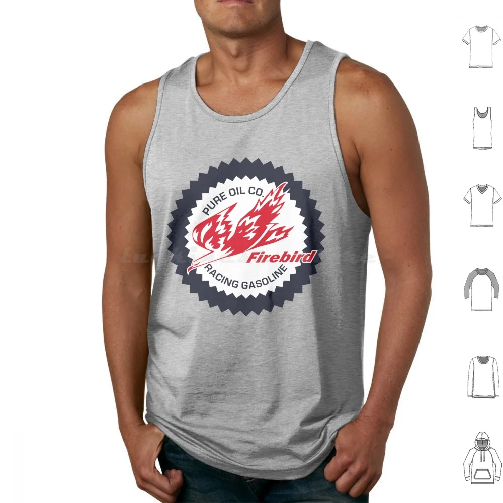 Pure Firebird Racing Oil Tank Tops Print Cotton Pure Firebird Racing Oil