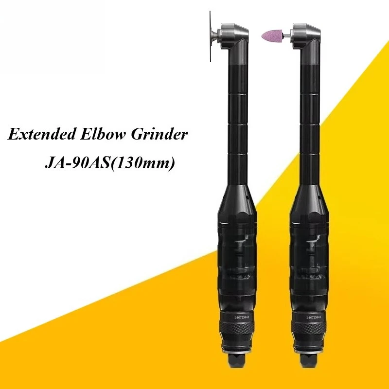 130mm Extended Industrial Grade Pneumatic Elbow Grinder JA-90AS Mould Deep Cavity Wear-Resistant Polishing Machine 3mm Chunk