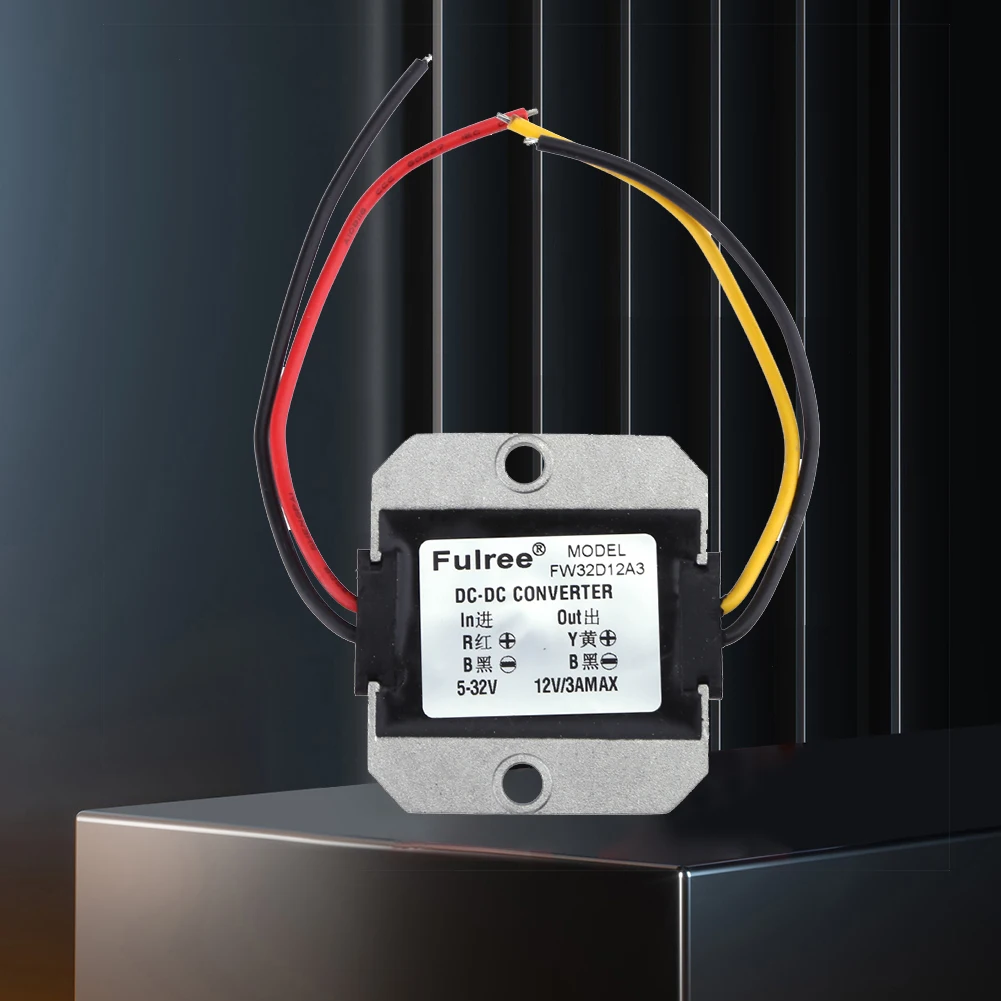 

DC-DC Power Converter 5-32V To 12V3A Voltage Regulator Intelligent Security Protection Automatic Boost Depressurization