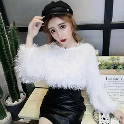 Spring Autumn New Korean Doll Pullover Sweater Women's Fashion Fringe Top Ladies Pullover Female Knitted Sweater Small Shirt