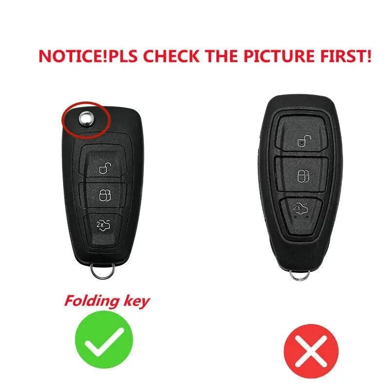 Zinc Alloy Key Cover Case Shell For FORD C-MAX FOCUS RS ST Fiesta Hatch 2011 2012 2013 2018 Car Keychain Key Cover Cap Holder