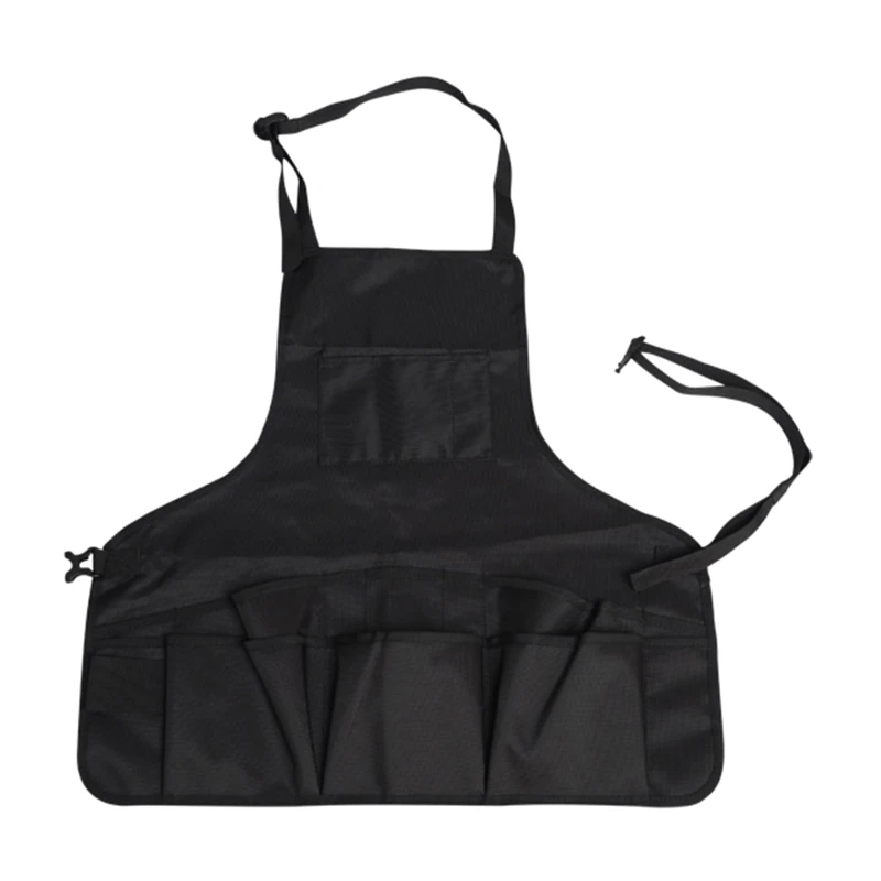 Delantal trabajo resistente tela Oxford con múltiples bolsillos, herramienta ajustable, regalo para carpintero