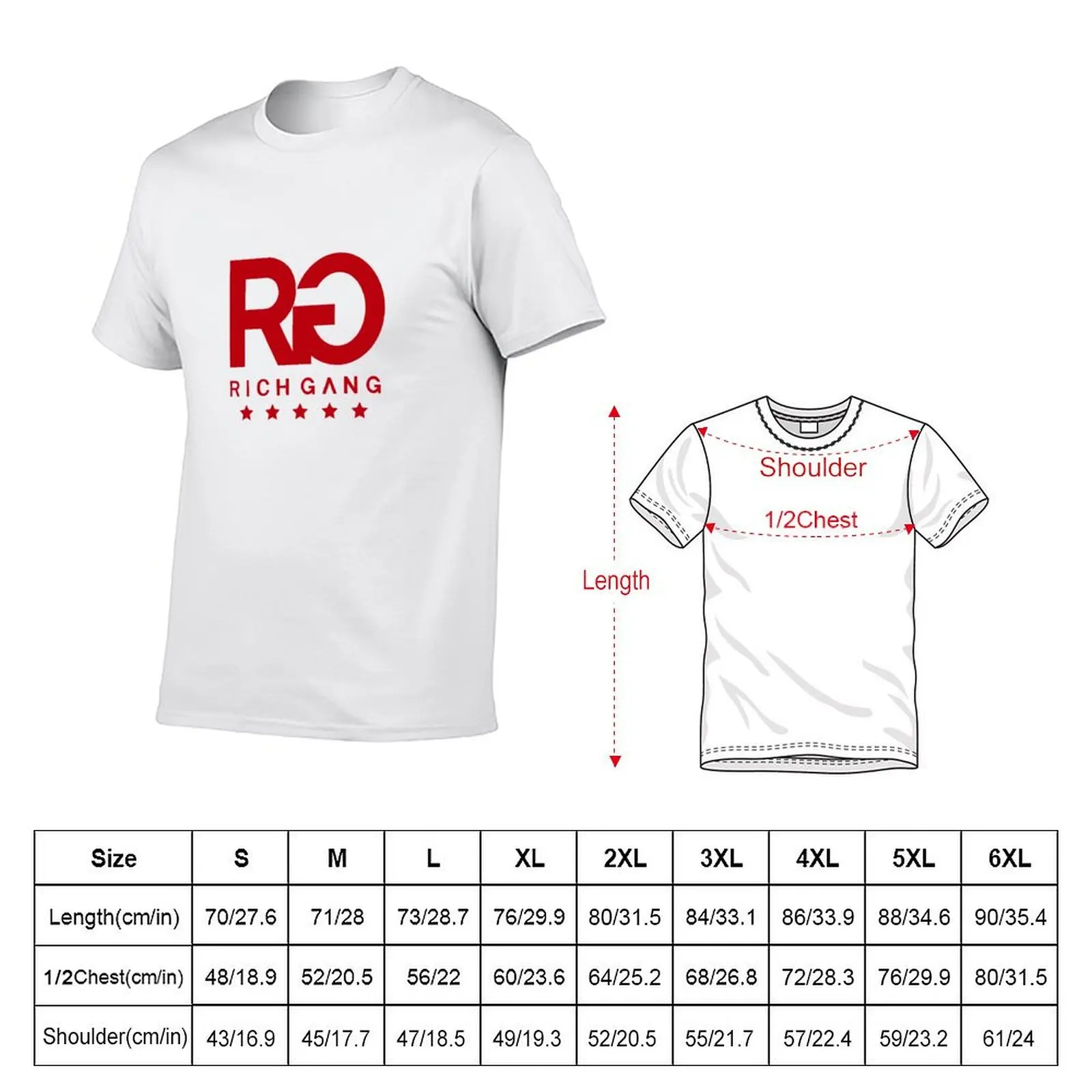 Rich Gang Logo T-Shirt t shirts for man graphic tees t shirts cotton 100% t shirts for man graphic funny T-Shirt