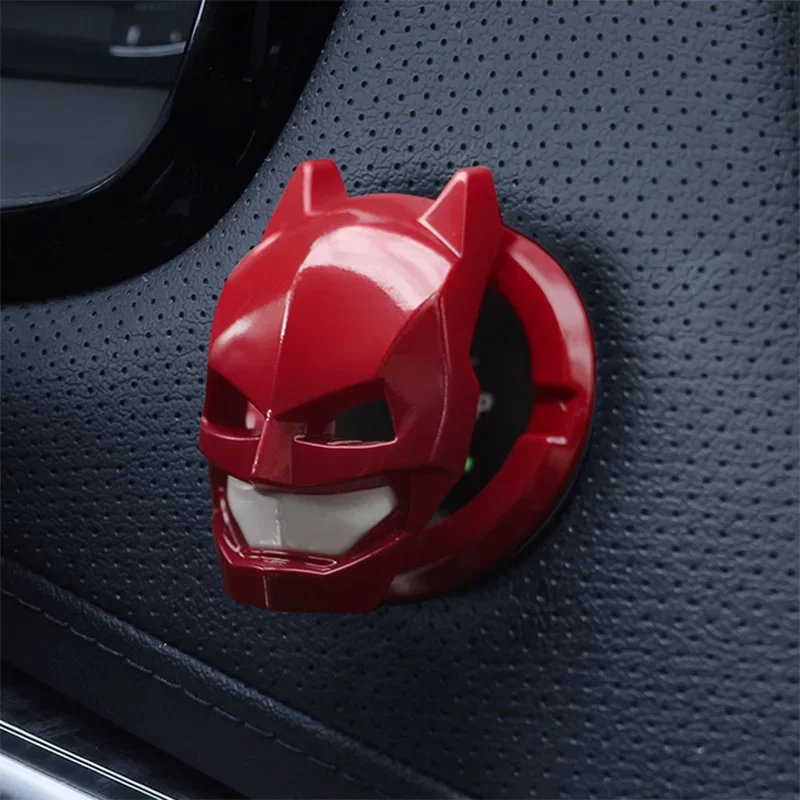 Batman Car ONE-CLICK Start Stop Buttons Protective Cover Cartoon Anime Figure Car Engine Ignition Start Switch Button Cover Toys