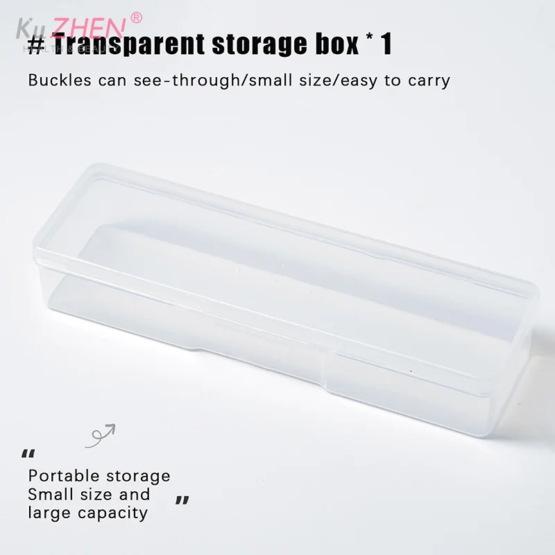1 قطعة صندوق مجوهرات شفاف صندوق تخزين الأظافر متعدد الوظائف مقاوم للغبار البلاستيك يشكلون فرش المنظم حاوية عالية السعة