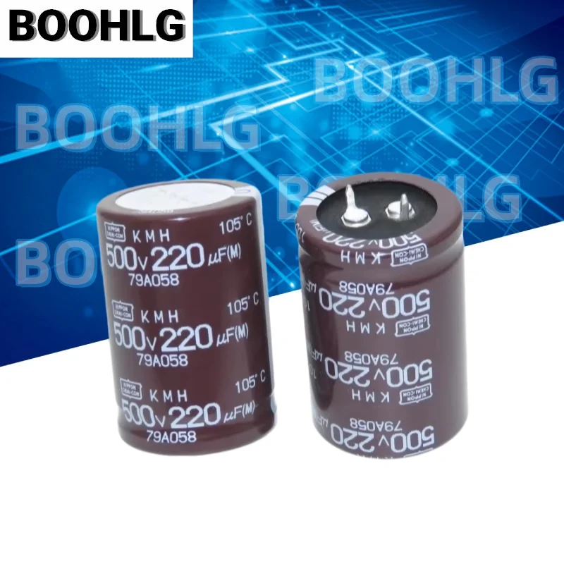 2 uds 220UF 500V NCC condensador electrolítico de diamante negro 500V 220UF 30X45 KMH