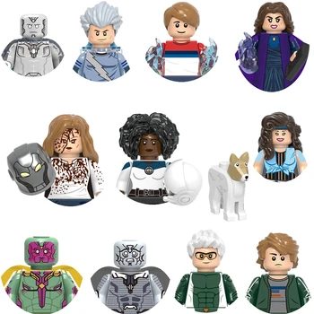 슈퍼 히어로 스칼렛 마녀 비전 모든 시리즈 미니 액션 피규어 벽돌 빌딩 블록 클래식 영화 인형 모델 아이 장난감 선물