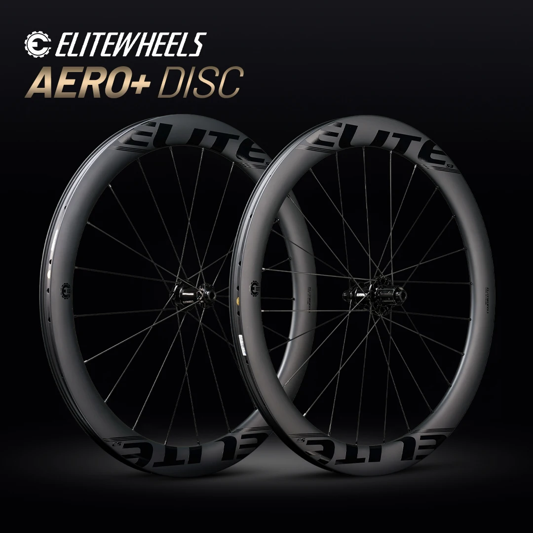 ELITEWHEELS Latest AERO+ Road Wheelset 50T Ratchet System Ceramic Bearing Wing 20 Spoke 23mm inner Width Cruising Carbon Wheels