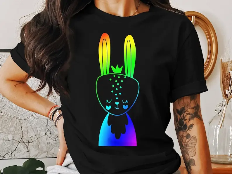 

Повседневная рубашка унисекс, весенний модный топ, подарок для любителей кролика