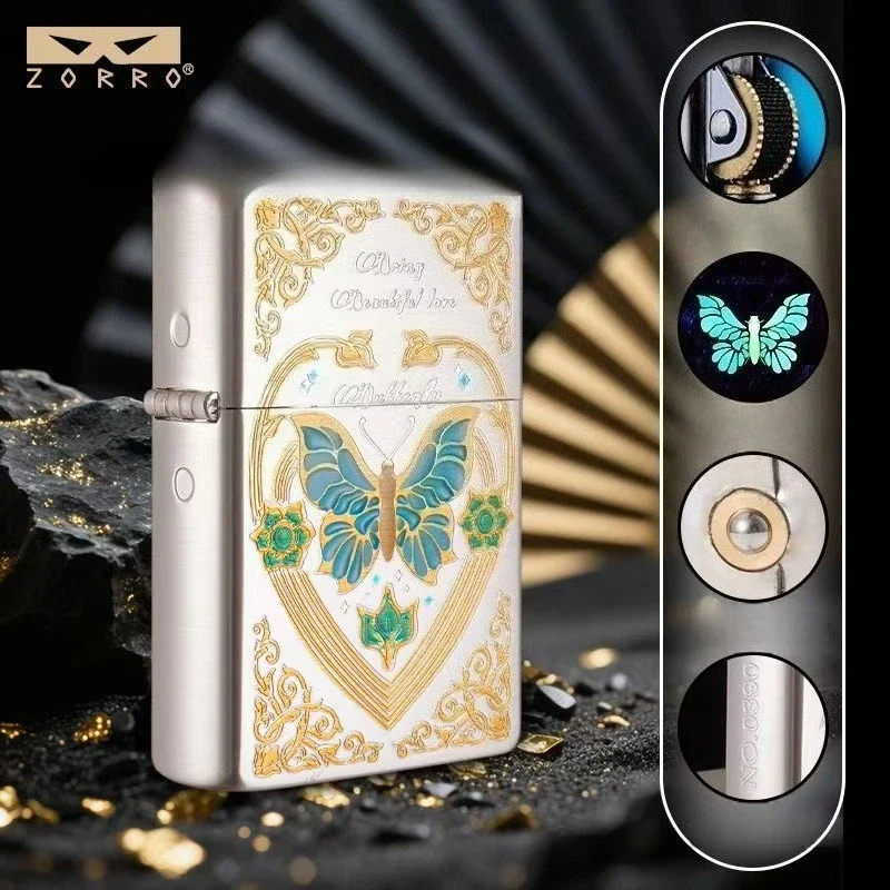 زورو فراشة رسالة مضيئة الضروري نحت النفط يندبروف أخف الرجال هدية جمع أدوات الهدايا للرجال