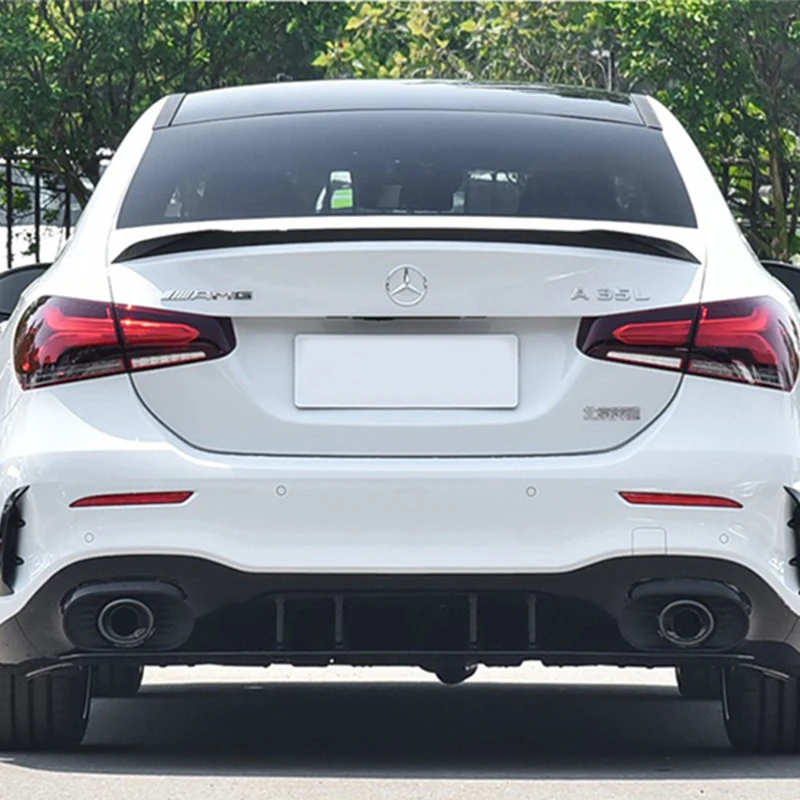 For Mercedes Benz A Class W177 2019-2023 Year A32 Spoiler ABS Plastic Rear Trunk Wing Car Body Kit Accessories