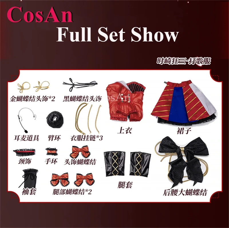 

CosAn Anime Date A Live Tokisaki Kurumi Cosplay Costumes Little Idol Singing Costume Halloween Party Role Play Clothing S-XL