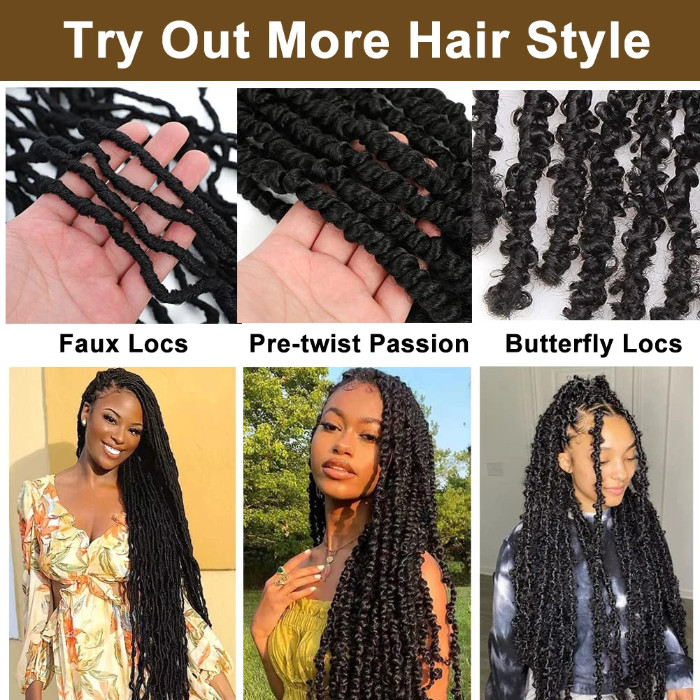 14 18 24 Inch Passion Twist Hair Water Wave Long Bohemian Spring Twist Hair Crochet Braids Synthetic Hair Extension