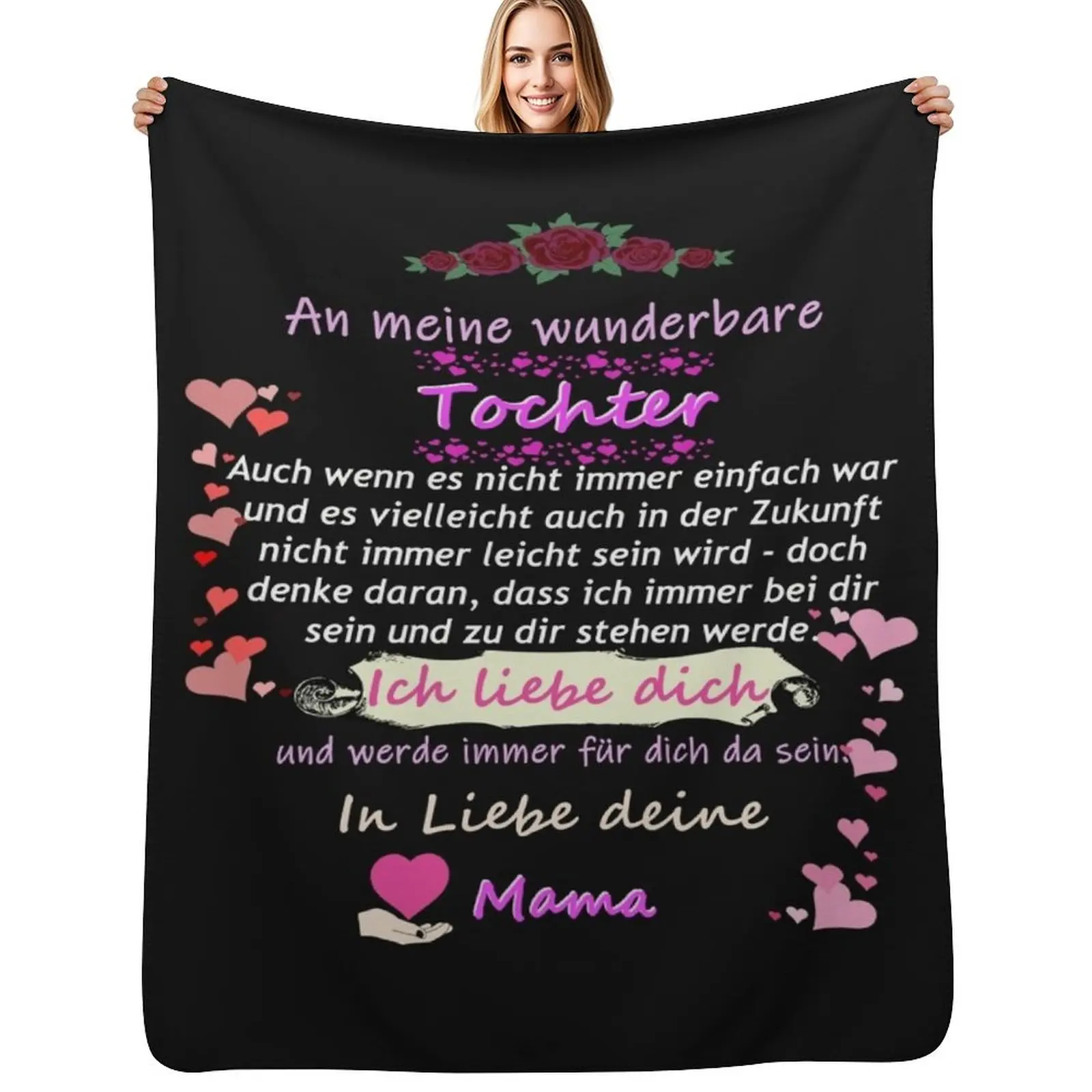 Wonderful daughter-mother saying Throw Blanket Beach Sofas For Decorative Sofa Soft Plush Plaid Hair Blankets