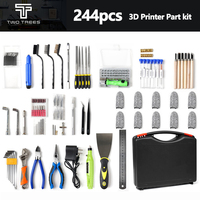 244pcs DIY 3D Printer Accessories 3D Model File Cutter Scraper Material Removal Tool Engraving Knife Carving Tool