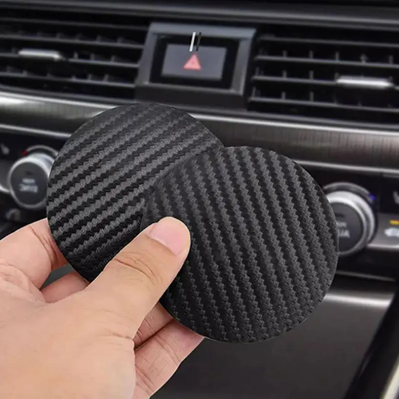 Car Interior Accessories 2 Pcs Durable Anti Slip Cup Holder Coaster Set