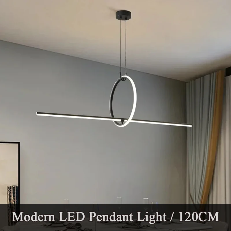 

DAMIASMIL Modern LED Chandelier for Living Dining Room Kitchen Island Restaurant Adjustable Pendant Lamp Lighting Fixture