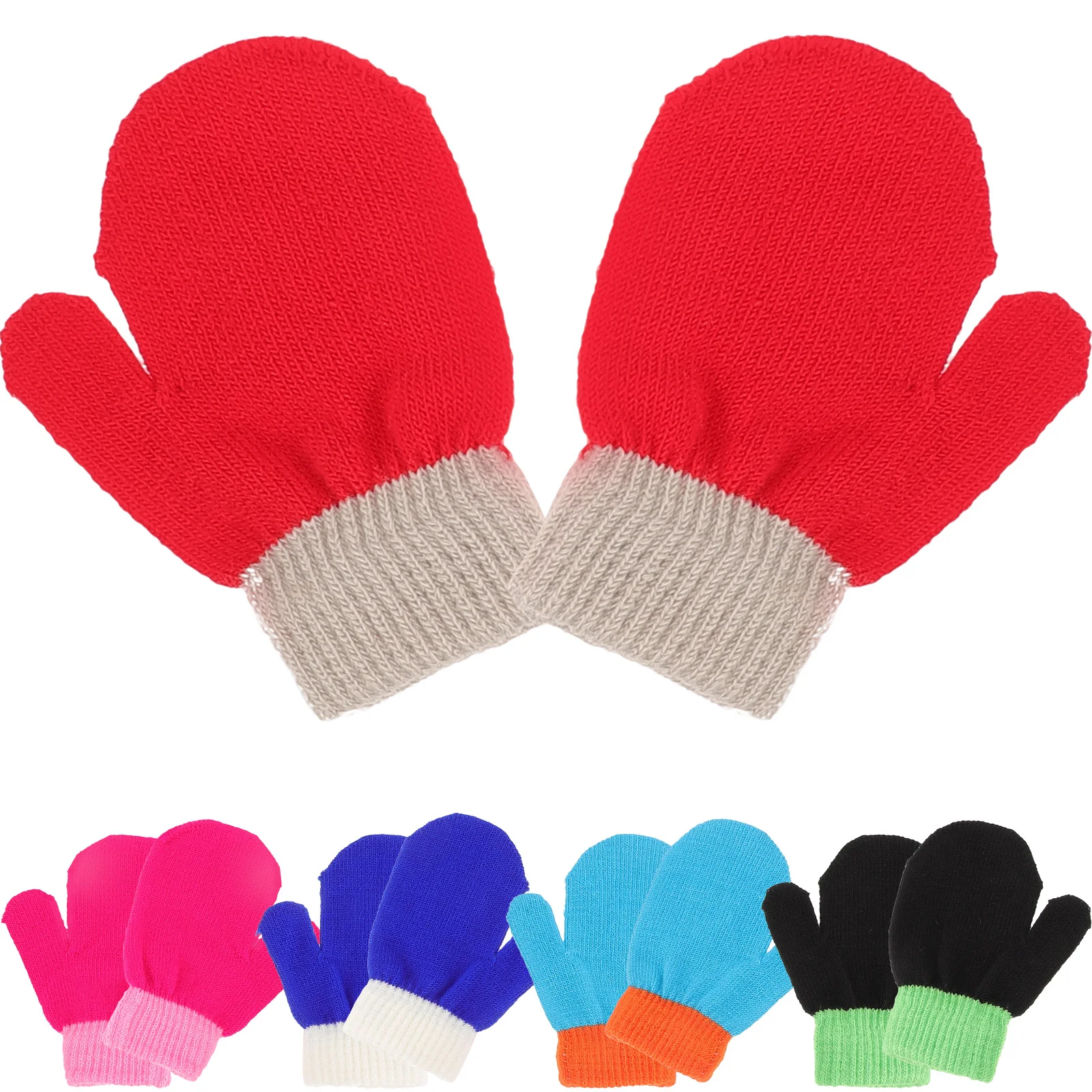 

5Pairs Winter Gloves Kids Accessories Christmas Gift Idea Stylish Knitted Warm Gloves Kids Accessories Children Accessory
