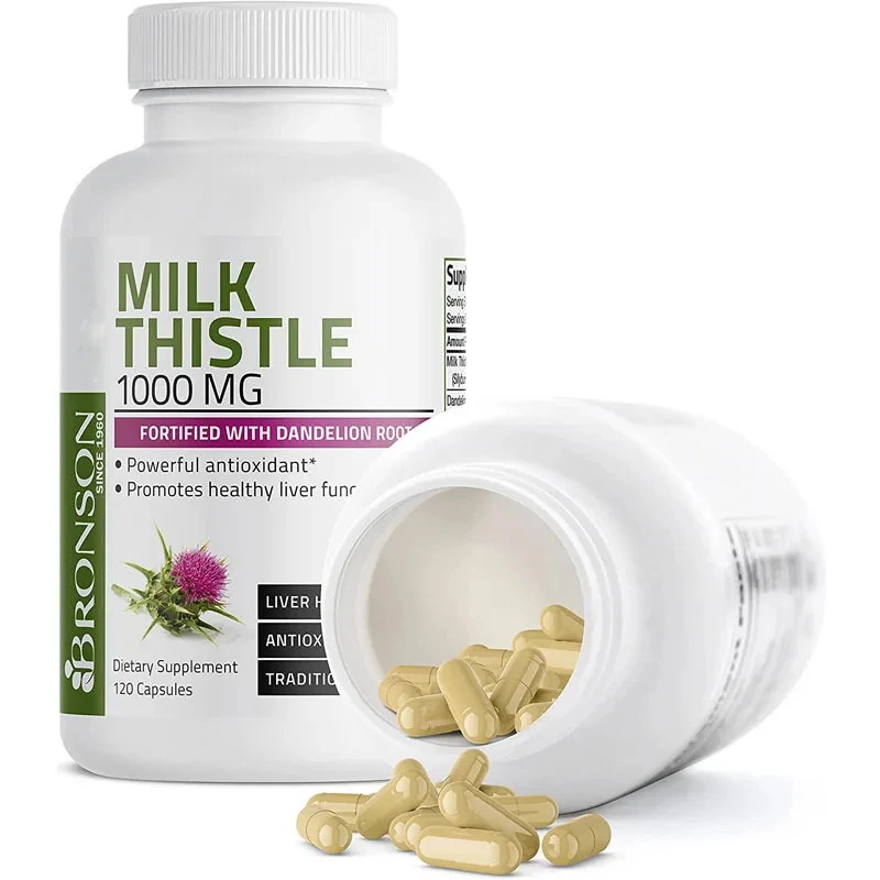 Liver Detox Natural Milk Thistle Capsules Liver Detox 120pcs Protecting Helps Repair Supports Liver Detoxificatio Renew Formula