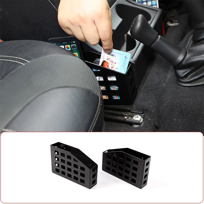 

For Land Rover Defender 90 110 130 2004-18 Aluminum Car Central Control Side Storage Basket Seat Gap Storage Box Car Accessories