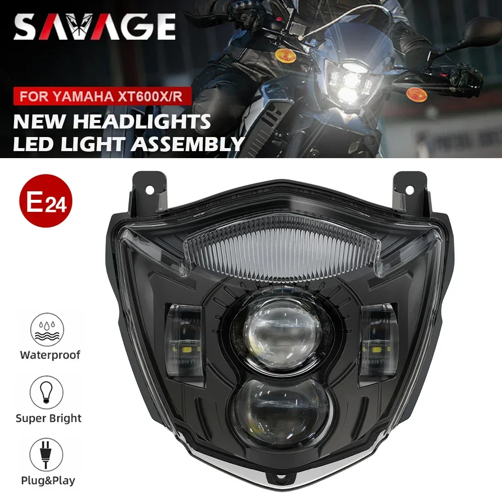 

E24 Motorcycle Headlight For YAMAHA XT660X XT660R 2004-2016 XT660 X/R LED Light Headlight Assembly Upgrade Headlamp Front Lamp