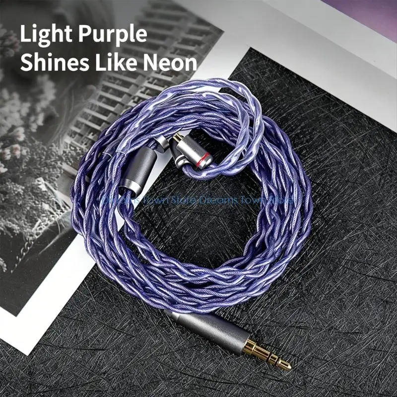 HX6A Premium 5N OFC 4Core Upgrades Headphone Cable For HIFI Earphones With MMCX3.5/4.4, 2PIN3.5, QDC3.5/4.4 Connectors Option