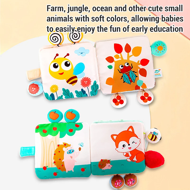 0-36 Maanden Montessori Baby Doek Boeken Speelgoed Baby Vroege Onderwijs Ouder-kind Interactief Zintuiglijke Pasgeboren Speelgoed Doek boek Gift