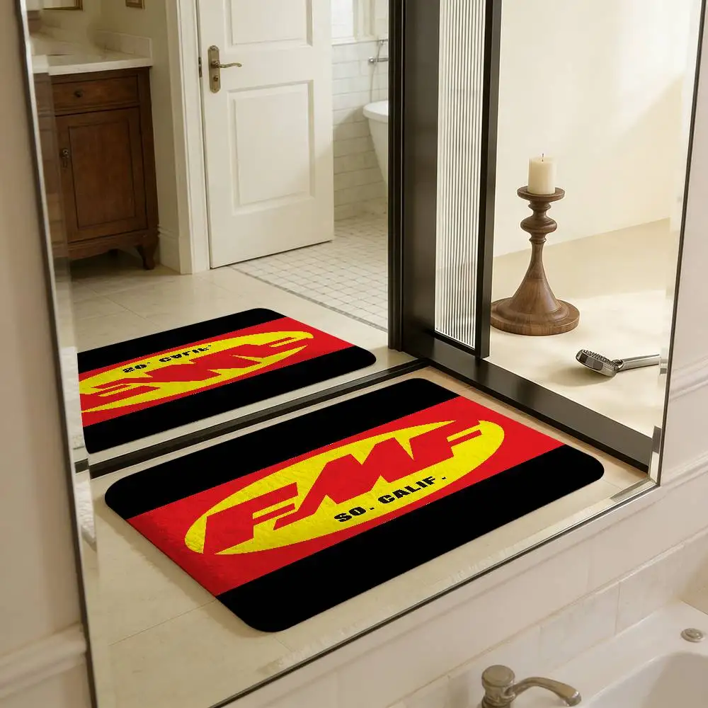 FMF Racing Logo Floor Mat Non-Slip Laundry Room Mat Laundry Decor Balcony Child Living Room Household Carpets