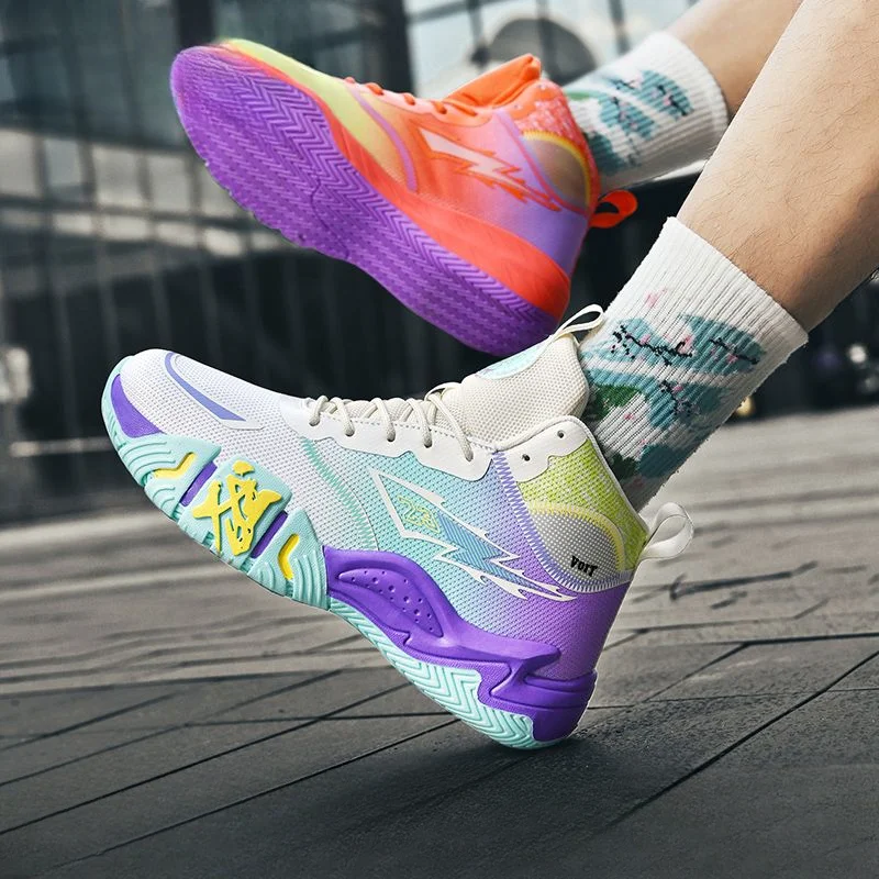 Summer New Basketball Shoe Non-slip Wear-resistant Sneakers Shock-absorbing Actual Combat Sports Shoe Breathable Walking Shoes