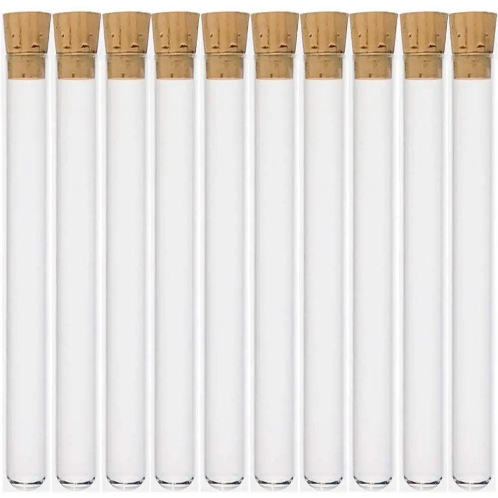 16x150mm Borosilicate Test Tubes with Cork Stoppers, 23ml Vol, Karter Scientific 201B1 (Pack of 10)