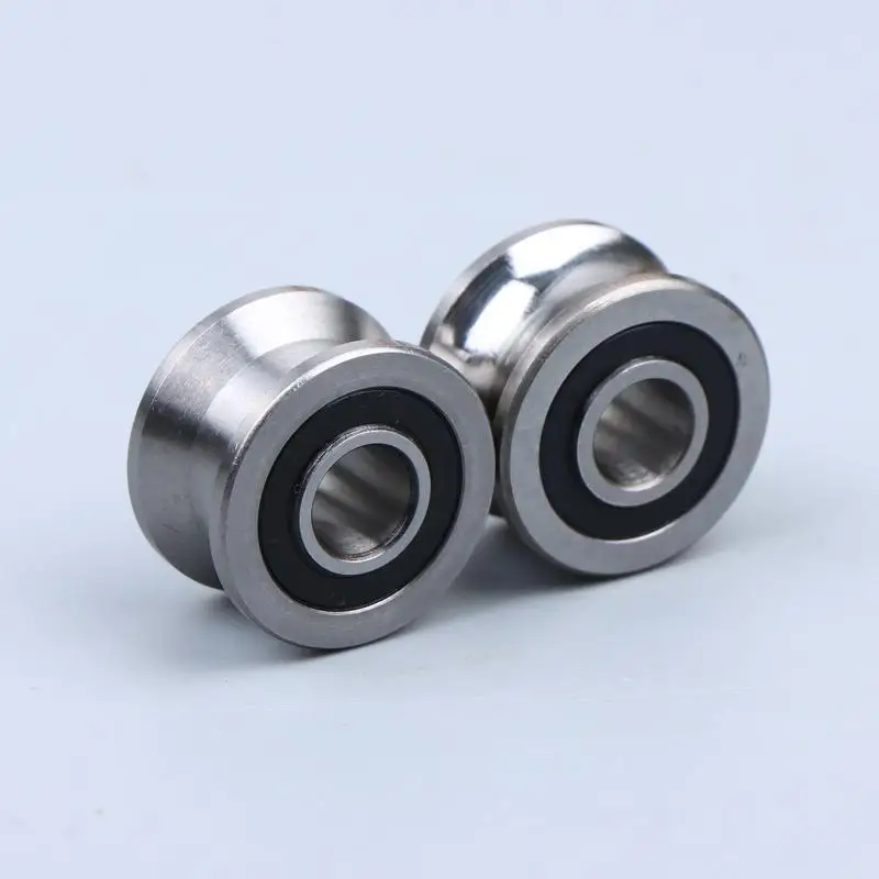 U22 T22 Groove Track Pulley Bearing Round Bottom Sliding Rollers for Easy Door Sliding Installation Hardware Kit view 6