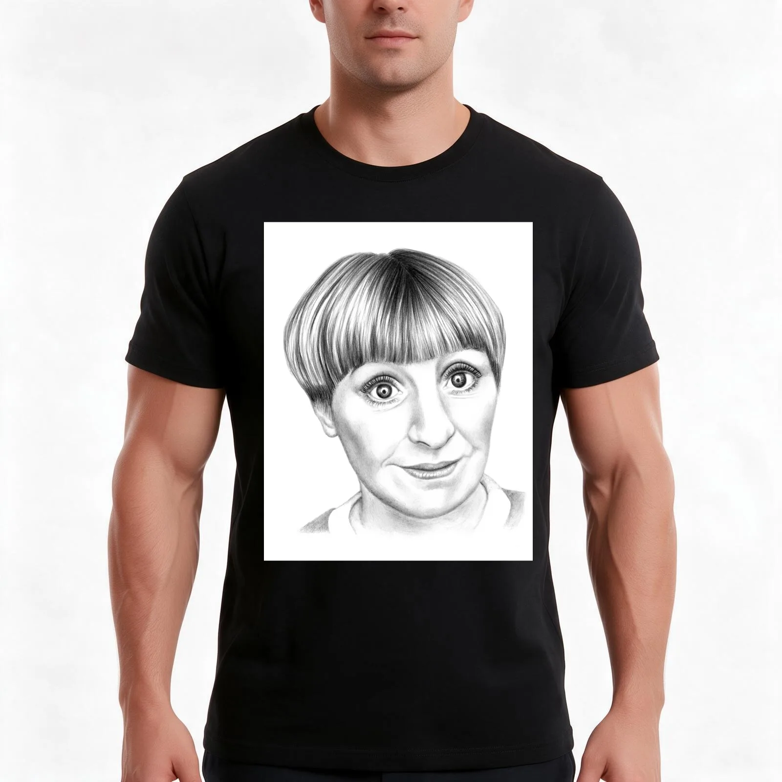 Victoria Wood T-Shirt, Summer Casual Cotton Tee, Oversized Streetwear Tops, Vintage Graphic Print, Loose Fit Short Sleeve