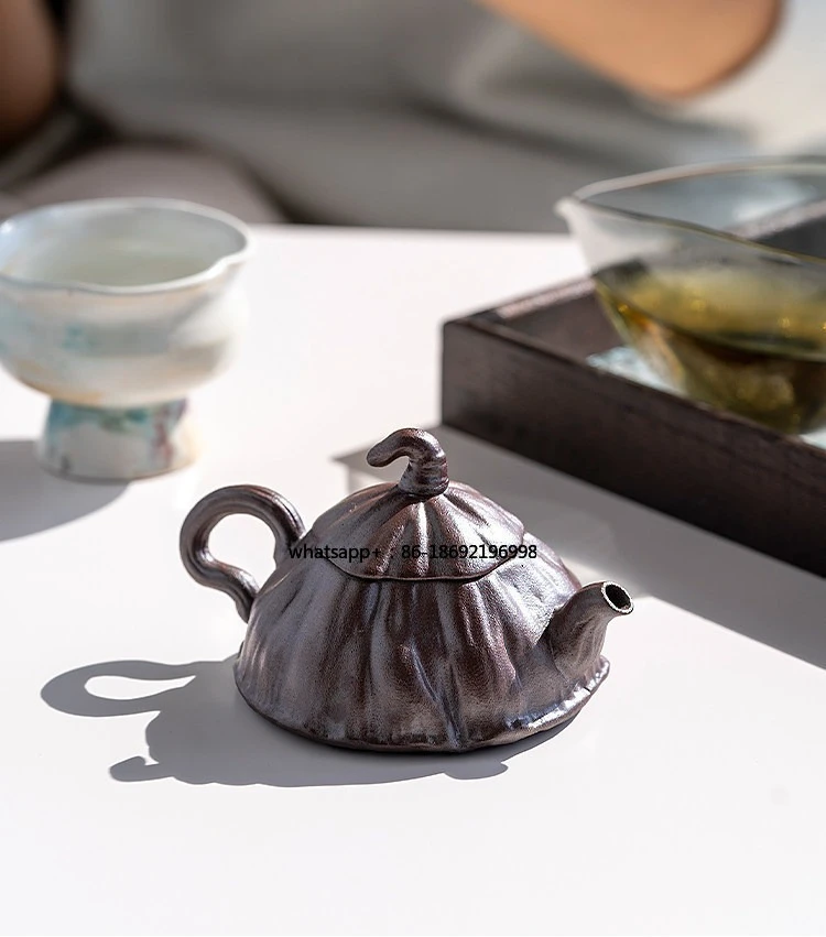 

Чайник для кунг-фу Lotus Pod, из грубой керамики, создающий красочные пузырьки