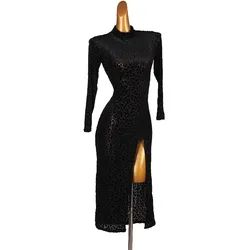 Latin Dance Practice Clothing Line Skirt Ballroom Dress Women Evening Girls Costume Stage Outfit Dancing Performance Competition