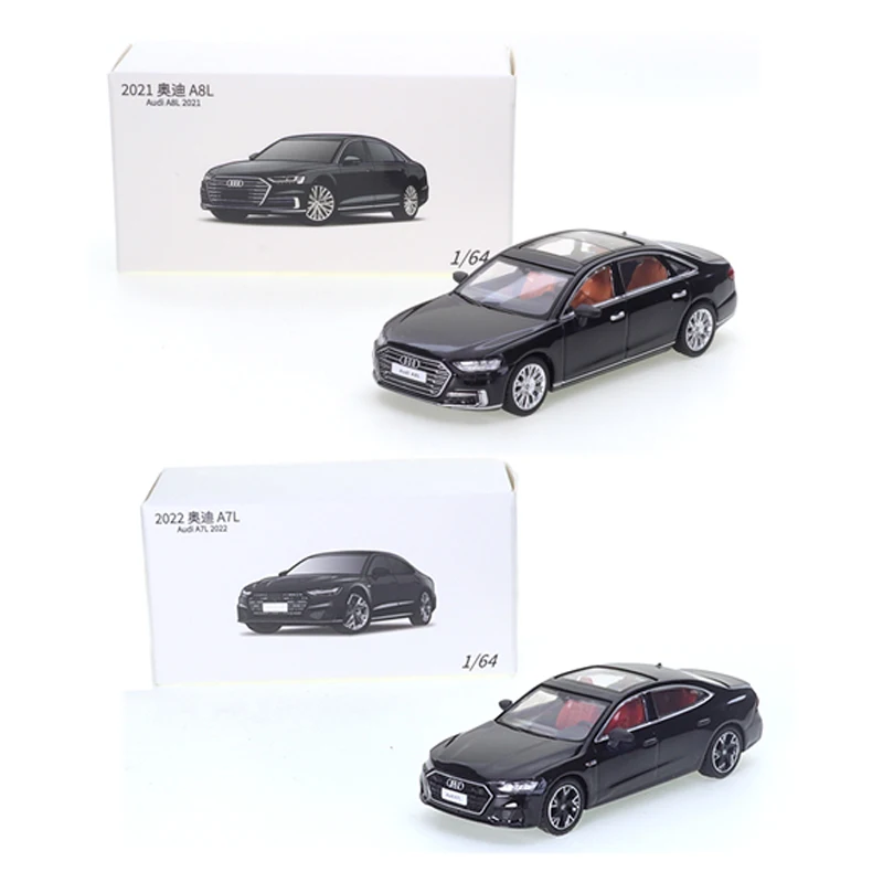 JKM 1/64 Audi A8L Independent Brake Discs Cars Alloy Toys Motor Vehicle Die-casting Collection of Car Model Toys Ornaments