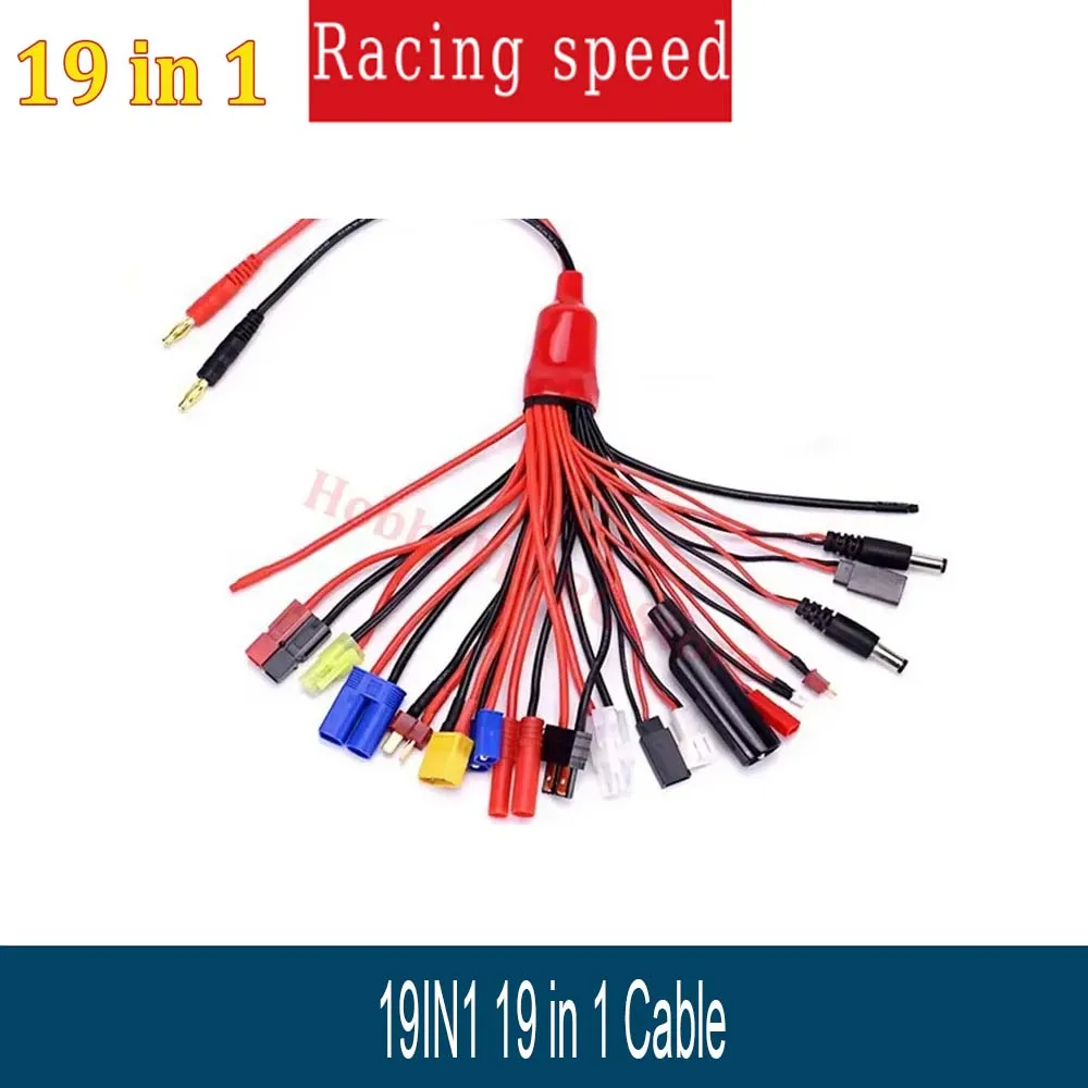 

Multifunction Balance Charging 19IN1 19 in 1 Cable Adapter XT60 EC3 EC5 HXT TAMIYAS For IMAX B6 B6AC Charger