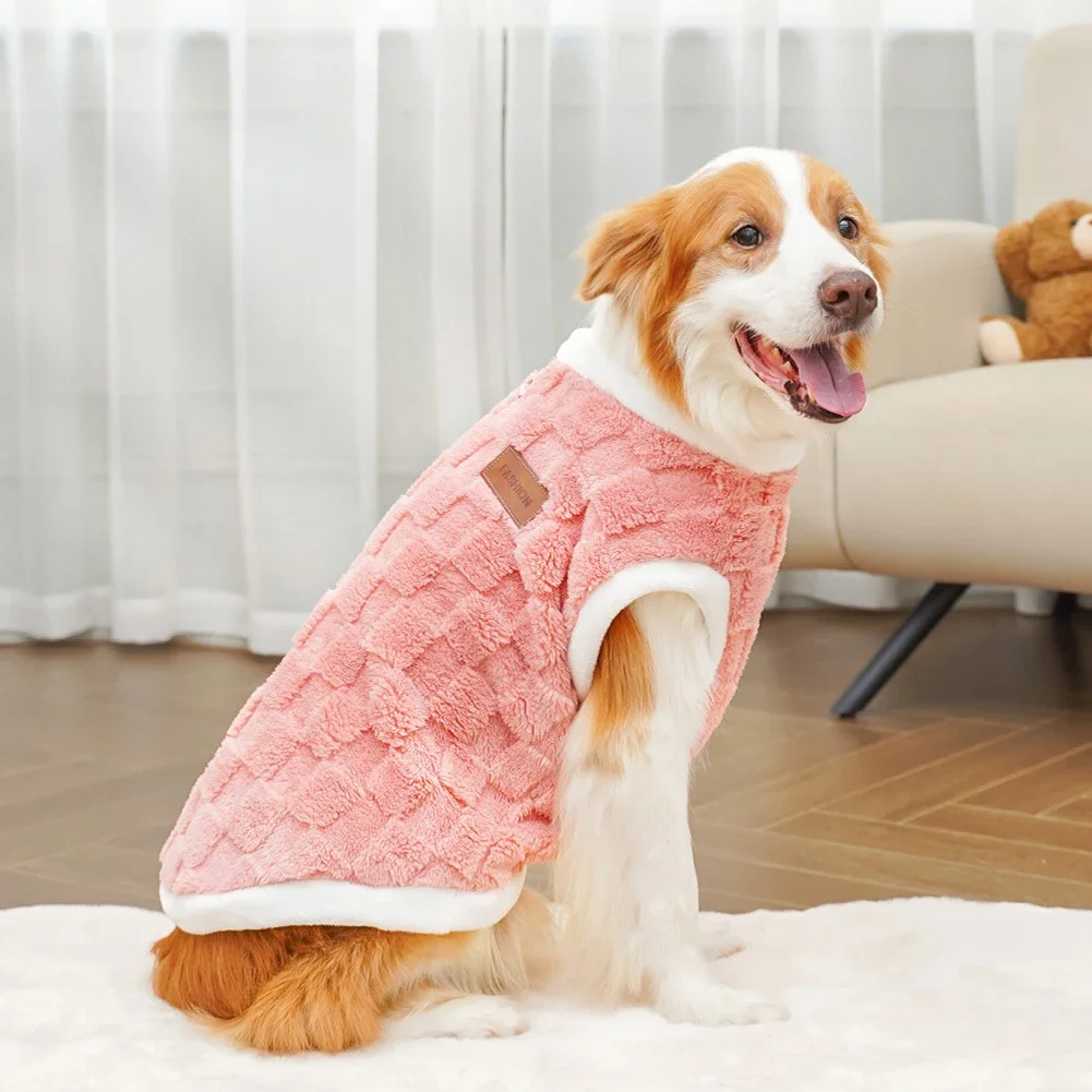 1,5–25 kg Golden Retriever-Kleidung mit französischer Bulldogge, Pyjama, warmer Fleece-Winter-Katzenmantel, Haustierkleidung für mittelgroße und große Hunde